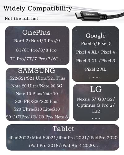 DUKABEL Type C to Aux Adapter, USB-C to Audio Jack with Upgraded DAC Chip for Samsung Galaxy S22 S21 S20 Ultra S20+ Note 20 Google Pixel 6 Pro/5/4/3/2 OnePlus 7T and More