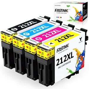 remanufactured 212xl ink cartridges combo pack, high yield,replacement for epson 212xl 212 xl,work with epson xp-4105, xp-4100, workforce wf-2830, wf-2850,212xl ink cartridges for epson printer