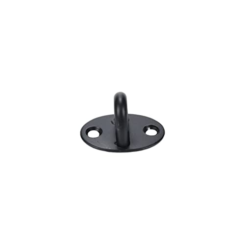 Rannb Ceiling Hooks Small Stainless Steel Black Wall Mount Hook Pad Eye Plate Hook -10pcs