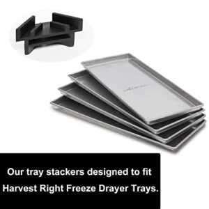 PIAOLGYI 12 Pcs Tray Stackers for Harvest Right Freeze Dryer Accessories Compatible with Harvest Right Trays,Black(ONLY Tray Stackers)