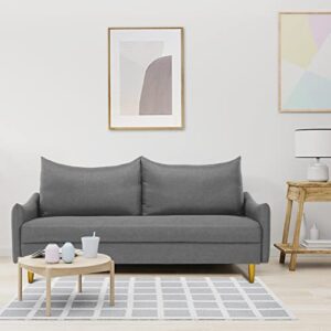 Loveseat Sofa, Upholstered Love Seat Couch Living Room Furniture Modern Sofa Couch Polyester Fabric Two Seater Comfy Couch Tool-Free Assembly For Bedroom, Apartment Small Spaces (Light Grey)