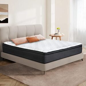 pamyo 12 inch memory foam and innerspring hybrid mattress-queen mattress-medium firm mattress-bed in a box