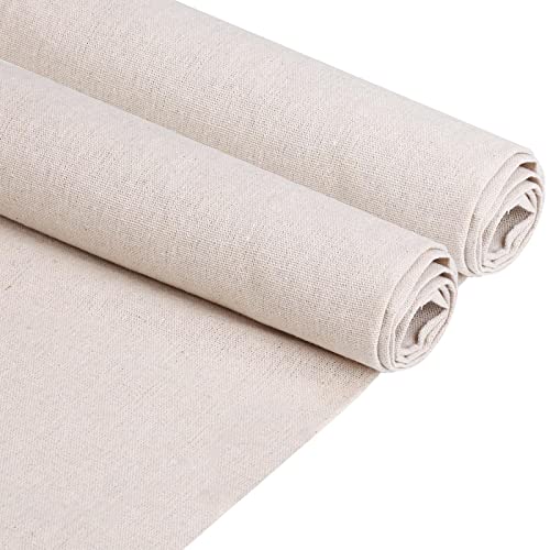 Muslin Fabric 10 Yard Linen Fabric 63 Inches Wide Textile Unbleached Natural Cotton Fabric Soft & Smooth Embroidery Fabric Reusable & Washable Muslin Cloth for Sewing Embroidery Decor DIY Projects