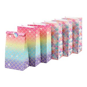 relyrunk tie dye paper treat kids party favors goodie small mini bags, christmas halloween goody candy gift bags for kids birthday 30 pcs