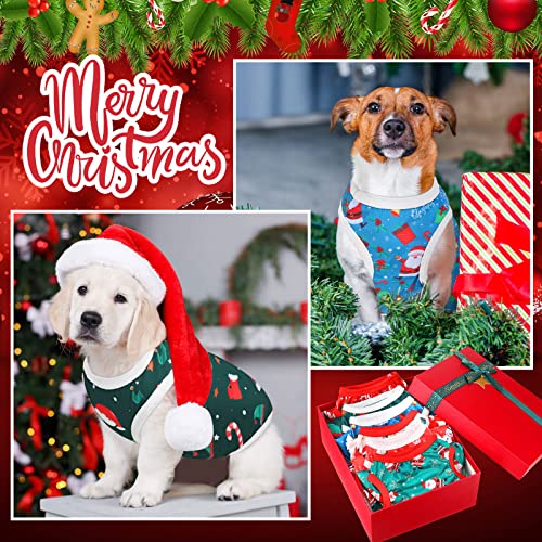 12 Pieces Christmas Dog Shirt Bulk Dog Christmas Outfit Christmas Dog Clothes Puppy Christmas Shirt for Small Dogs Christmas Home and Party Dog Supplies