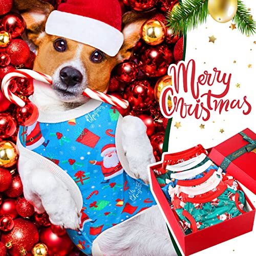 12 Pieces Christmas Dog Shirt Bulk Dog Christmas Outfit Christmas Dog Clothes Puppy Christmas Shirt for Small Dogs Christmas Home and Party Dog Supplies (Large)