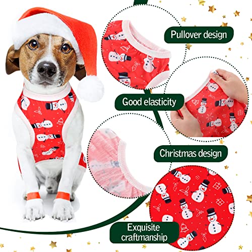 12 Pieces Christmas Dog Shirt Bulk Dog Christmas Outfit Christmas Dog Clothes Puppy Christmas Shirt for Small Dogs Christmas Home and Party Dog Supplies (Large)