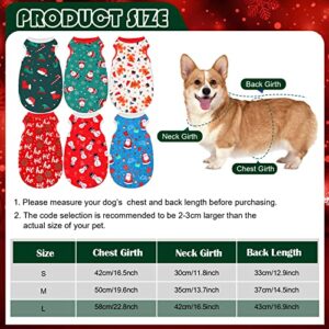 12 Pieces Christmas Dog Shirt Bulk Dog Christmas Outfit Christmas Dog Clothes Puppy Christmas Shirt for Small Dogs Christmas Home and Party Dog Supplies (Large)