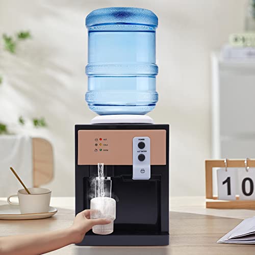 550W Electric Water Dispenser for 3 to 5 Gallon,Top Loading Water Cooler Dispenser Countertop Warm & Hot & Cold Water Dispenser