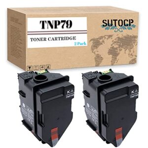 sutocp compatible toner cartridge tnp79 tnp79k (aajw430) replacement for konica minolta bizhub c3350i c4050i printer (2 pack high yield black)