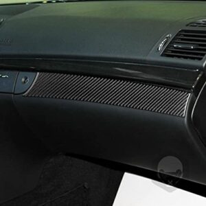 UOADA Car Front Passenger Seat Storage Box Soft Glossy Carbon Fiber Sticker Compatible with Benz E-Class W211 2003 2004 2005 2006 2007 2008 2009 Premium Custom Accessories 1pcs (Black)