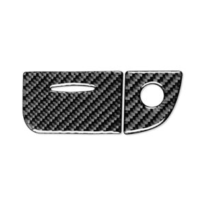 UOADA Car Front Passenger Seat Storage Box Keyhole Soft Glossy Carbon Fiber Stickers Compatible with Benz E-Class W211 2003 2004 2005 2006 2007 2008 2009 Premium Custom Accessories 2pcs (Black)