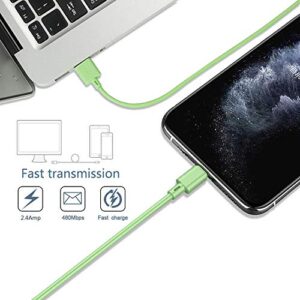 iPhone Fast Charger Cable 5Pack color [Apple MFi Certified] 6FT Long Lightning Cable High Speed Charging Data Sync USB Cord Compatible iPhone 13/12/11 Pro Max Mini/XS MAX/XR/X/8/7/Plus/6S iPad AirPods