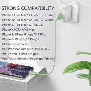 iPhone Fast Charger Cable 5Pack color [Apple MFi Certified] 6FT Long Lightning Cable High Speed Charging Data Sync USB Cord Compatible iPhone 13/12/11 Pro Max Mini/XS MAX/XR/X/8/7/Plus/6S iPad AirPods