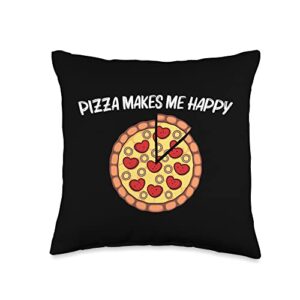 cool pizza gifts pizza lover accessories & stuff funny men women pizza lover chef pepperoni foodie throw pillow, 16x16, multicolor