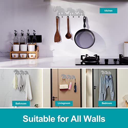 Autoly, Coat Rack Wall Mount installs The Door Hanger Hook Against The Wall, Coat Hanger Wall can Organize The Room. Coat Hooks Wall mounted6 Hooks 1 Piece，Length 9.84in* Width 4.13in