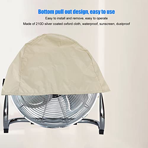 PENO Industrial Fan Cover, Dustproof Fan Cover Foldable for Outdoor Beige