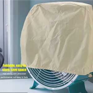 PENO Industrial Fan Cover, Dustproof Fan Cover Foldable for Outdoor Beige