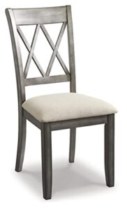 signature design by ashley curranberry casual upholstered dining chair, 2 count, gray