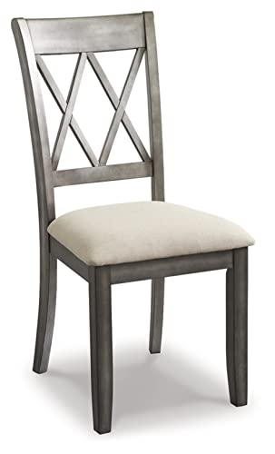 Signature Design by Ashley Curranberry Casual Upholstered Dining Chair, 2 Count, Gray