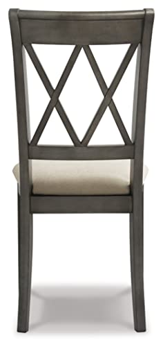 Signature Design by Ashley Curranberry Casual Upholstered Dining Chair, 2 Count, Gray