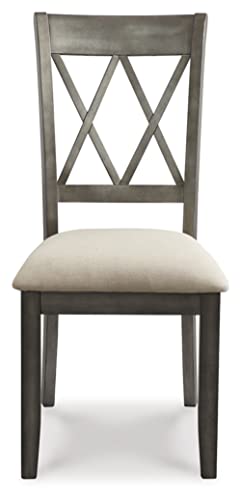 Signature Design by Ashley Curranberry Casual Upholstered Dining Chair, 2 Count, Gray