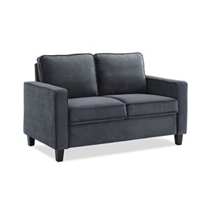 lifestyle solutions garren sofa love seats, charcoal