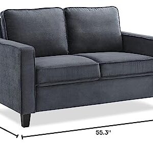LifeStyle Solutions Garren Sofa Love Seats, Charcoal