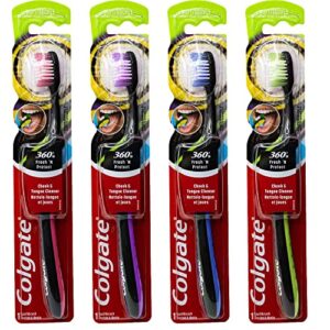 colgate 360 fresh n' protect toothbrush, ultra compact, soft (colors may vary) - pack of 4