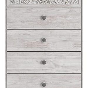 Signature Design by Ashley Paxberry Bohemian 5 Drawer Chest of Drawers, White