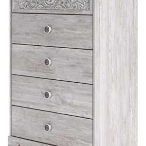 Signature Design by Ashley Paxberry Bohemian 5 Drawer Chest of Drawers, White