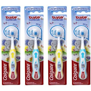 colgate my first baby toothbrush, extra soft, (colors vary) - pack of 4