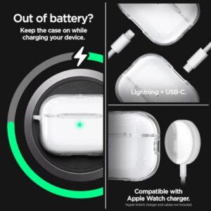 Spigen Ultra Hybrid Designed for AirPods Pro 2nd Generation Case (USB-C/Lightening Cable) Cover - Crystal Clear