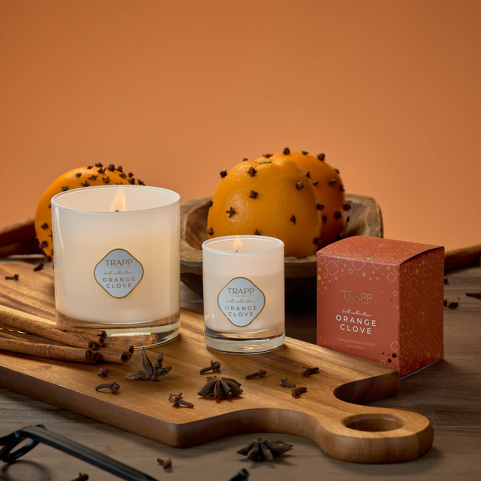 Trapp No. 57 - Orange Clove - 7 oz. Signature Candle - Aromatic Home Fragrance with Seasonal Scent of Juicy Orange, Cinnamon, & Freshly Ground Clove Notes - Petrolatum Wax