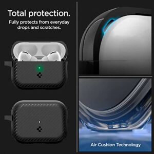 Spigen Mag Armor (Mag Fit) Designed for AirPods Pro 2nd Generation Case (USB-C/Lightening Cable) MagSafe Compatible Case Cover with Keychain (Magnets Embedded) - Matte Black