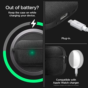 Spigen Urban Fit Designed for AirPods Pro 2nd Generation Case (USB-C/Lightening Cable) Premium Fabric Airpods Pro 2 Case Cover with Keychain - Black