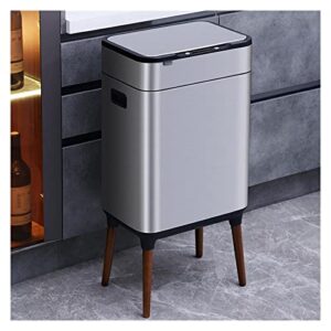 xdchlk smart sensor trash can stainless steel rectangle trash bin high foot rubbish bin kitchen sorting garbage can automatic waste bin