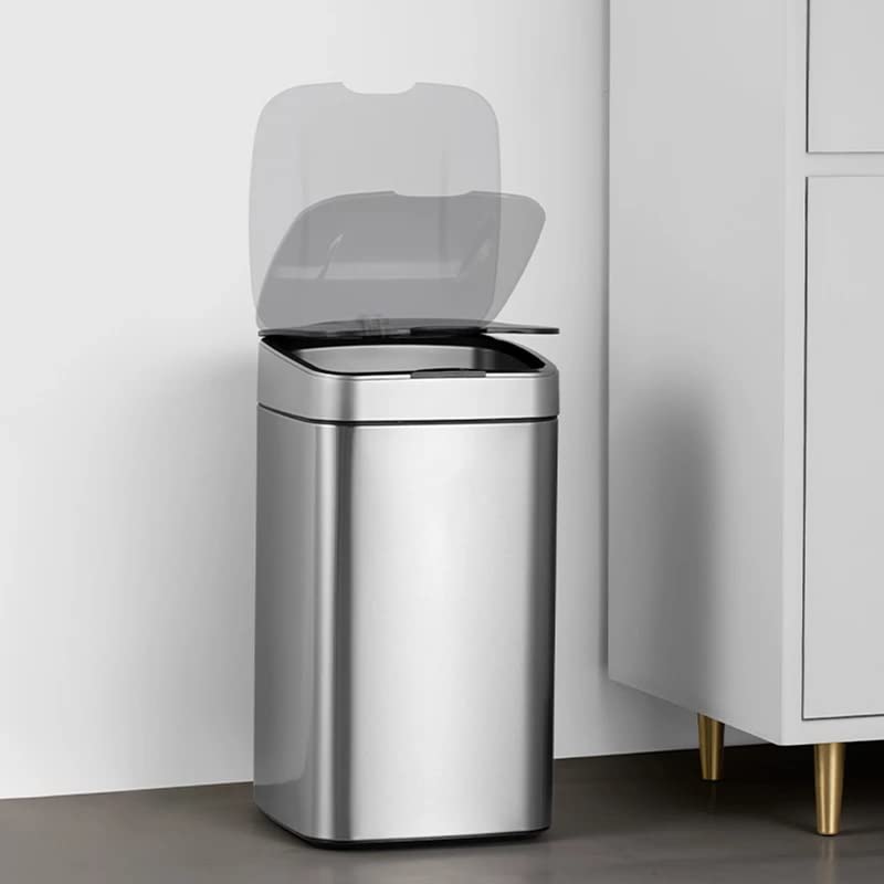 XDCHLK Kitchen Smart Trash Can Automatic Sensor Living Room Stainless Steel Trash Can Automatica Rubbish Bin