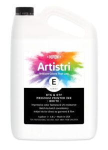 artistri® - e series dtg & dtf ink - white - 1 gallon