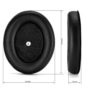 defean Replacement Ear Pads Cover Ear Cushion Compatible with Audeze Mobius/HyperX Cloud Orbit S-Gaming Headsets, Softer Leather and Velour, High-Density Noise Cancelling Foam