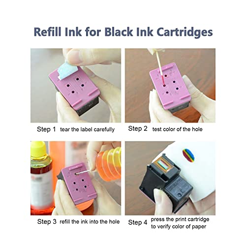 KSUMEI Refill Ink Kit Inkjet Cartridge Printhead Cleaning Solution for Canon 250 251 270 271 225 226 1200 2200 PG245 CL246 PG210 with Syringes Each 100ML (PBK,BK,C,M,Y,K)