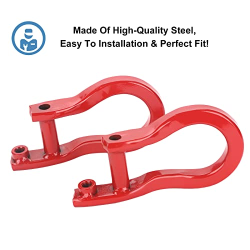 ONER Tow Hooks Compatible with 2019 2020 2021 & Newer Chevy Silverado 1500, Replaces # 84280202(RED)