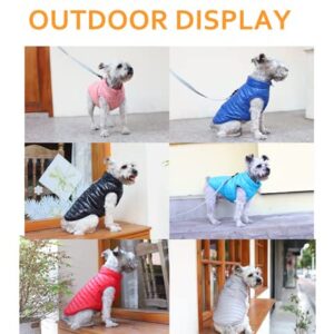 Vest Dog Jacket Ultra Thin Zip Up Wind Breaker with D Ring Leash - Cozy Waterproof Windproof Warm Dog Jacket - Dog Coats for Small, Medium, Large Dogs, for Indoor and Outdoor Use (Large, Black)