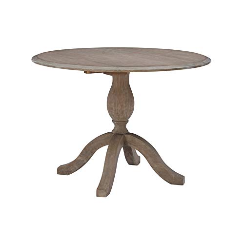 BOWERY HILL Transitional Wood Drop Leaf Dining Table in Antique Rustic Brown