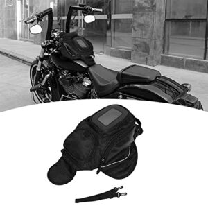 X AUTOHAUX Universal Motorcycle Tank Bag Backpack Motorbike GPS Bag Magnetic Gas Oil Fuel Tool Saddlebag Oxford Waterproof Black