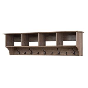 pemberly row 60" wide hanging entryway shelf in drifted gray