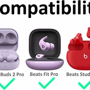 [ 6 Pairs ] Galaxy Buds 2 Pro Memory Foam Tips, No Silicone Eartips Pain Soft Comfortable Replacement Earbud Ear Tips Compatible with Beats Fit Pro/Studio Buds/Galaxy Buds 2 Pro Black S/M/L