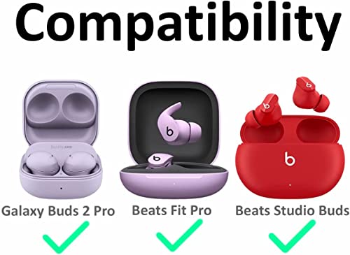 [ 6 Pairs ] Galaxy Buds 2 Pro Memory Foam Tips, No Silicone Eartips Pain Soft Comfortable Replacement Earbud Ear Tips Compatible with Beats Fit Pro/Studio Buds/Galaxy Buds 2 Pro Black S/M/L