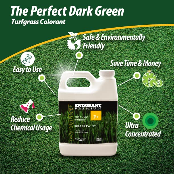 Endurant Green Grass Paint for Lawn and Fairway Treats Dry or Patchy Lawn – Pet Friendly Eco-Friendly Spray Paint and Turf Grass Dye