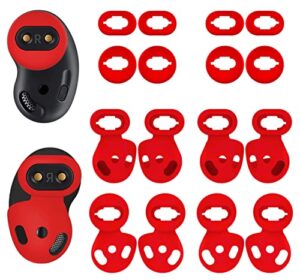 [ 8 pairs ] galaxy buds live ear tips wing tips, non-slip anti-slip sound leakproof silicone earbuds replacement cover accessories compatible with samsung galaxy buds live red s/l